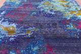 Abstract Contemporary Hand Knotted Wool & Silk Rug - 8' 0" X 10' 3" - Golden Nile