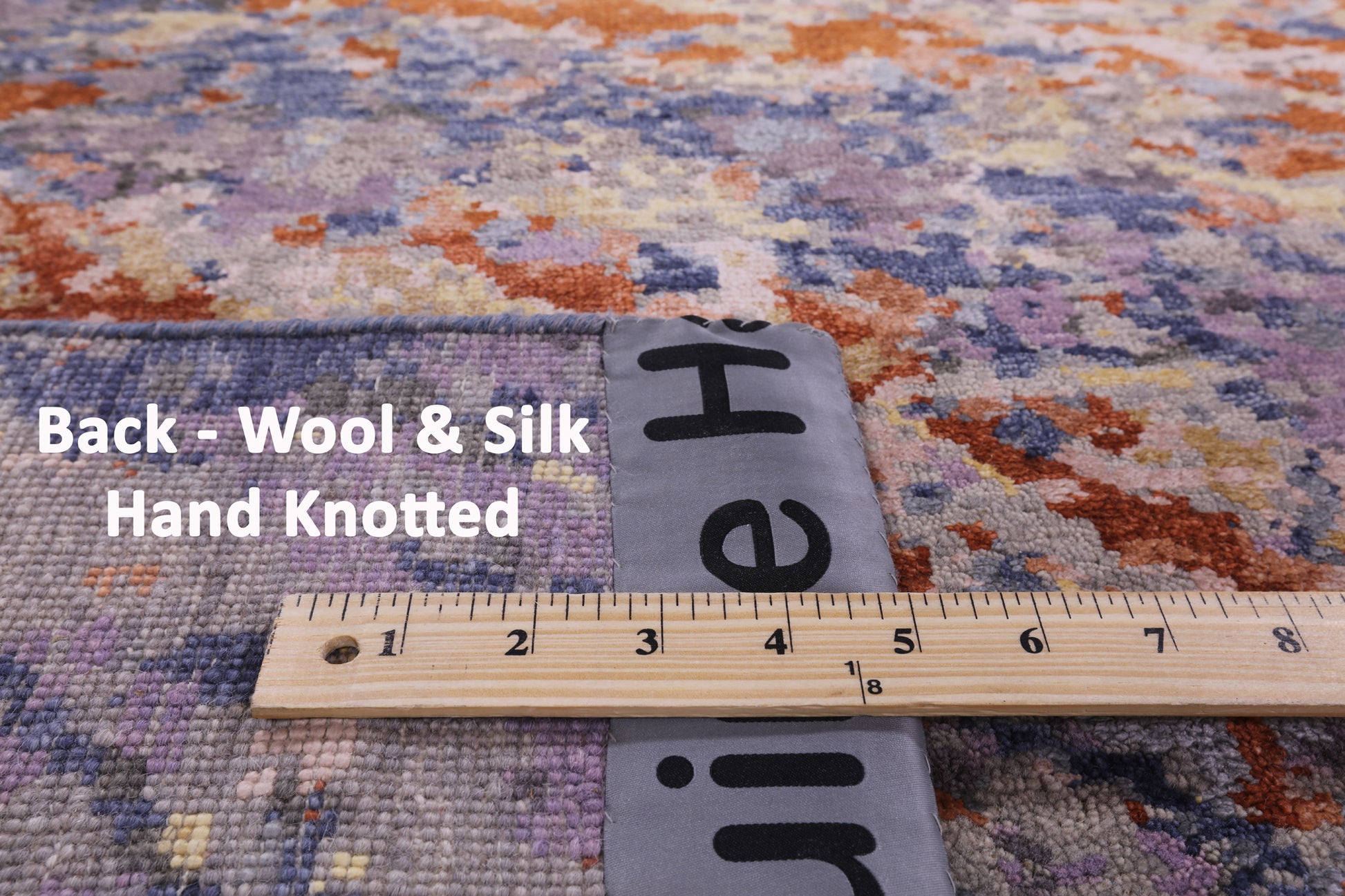Abstract Contemporary Hand Knotted Wool & Silk Rug - 8' 3" X 10' 2" - Golden Nile