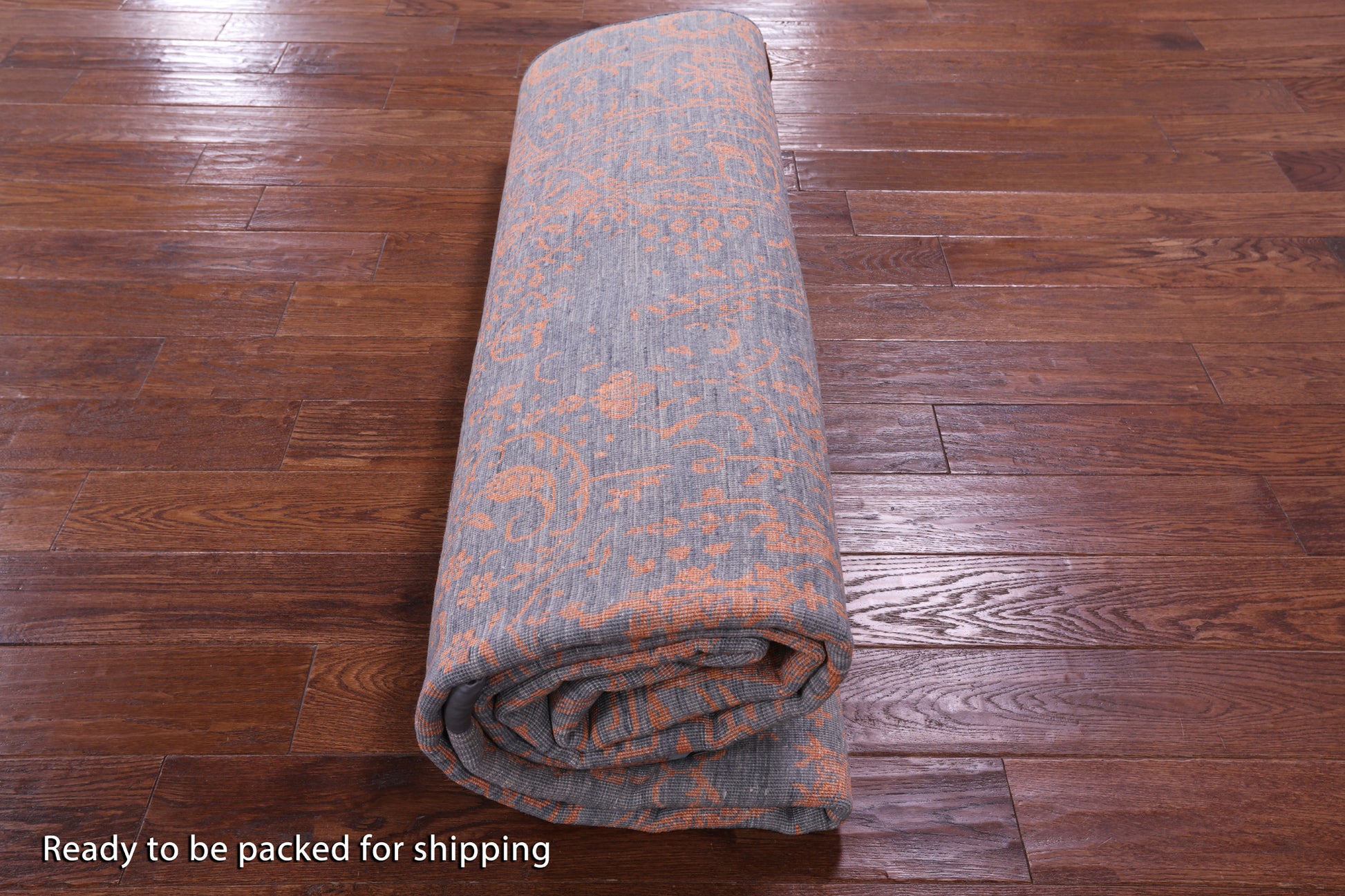 Grey Persian Handmade Wool & Silk Rug - 8' 0" X 10' 1" - Golden Nile