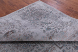 Grey Persian Heriz Serapi Hand Knotted Wool & Silk Rug - 8' 0" X 10' 6" - Golden Nile