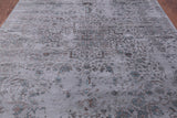 Grey Persian Heriz Serapi Hand Knotted Wool & Silk Rug - 8' 0" X 10' 6" - Golden Nile