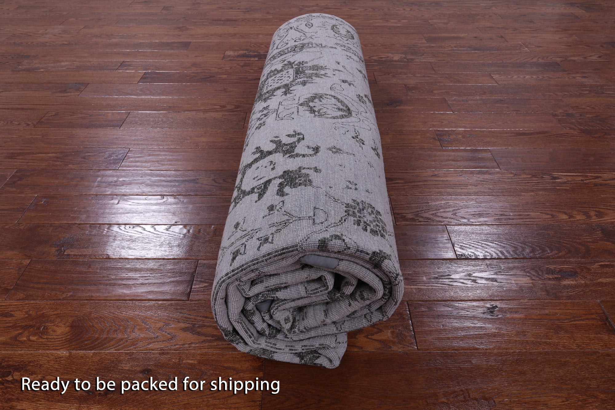 Grey Persian Hand Knotted Wool & Silk Rug - 9' 0" X 11' 11" - Golden Nile