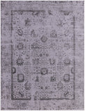 Grey Persian Hand Knotted Wool & Silk Rug - 9' 0" X 11' 11" - Golden Nile