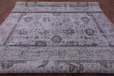 Grey Persian Hand Knotted Wool & Silk Rug - 9' 0" X 11' 11" - Golden Nile
