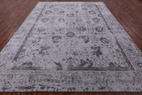 Grey Persian Hand Knotted Wool & Silk Rug - 9' 0" X 11' 11" - Golden Nile