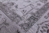 Grey Persian Hand Knotted Wool & Silk Rug - 9' 0" X 11' 11" - Golden Nile
