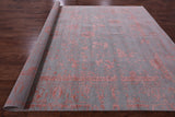 Grey Persian Handmade Wool & Silk Rug - 10' 0" X 14' 3" - Golden Nile