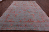 Grey Persian Handmade Wool & Silk Rug - 10' 0" X 14' 3" - Golden Nile