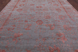 Grey Persian Handmade Wool & Silk Rug - 10' 0" X 14' 3" - Golden Nile