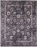 Grey Persian Hand Knotted Wool & Silk Rug - 8' 1" X 10' 3" - Golden Nile