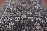 Grey Persian Hand Knotted Wool & Silk Rug - 8' 1" X 10' 3" - Golden Nile