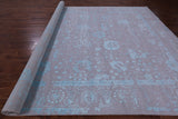 Grey Persian Hand Knotted Wool & Silk Rug - 10' 1" X 14' 4" - Golden Nile