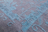 Grey Persian Hand Knotted Wool & Silk Rug - 10' 1" X 14' 4" - Golden Nile