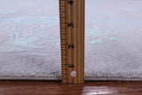 Grey Persian Hand Knotted Wool & Silk Rug - 10' 1" X 14' 4" - Golden Nile
