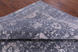 Grey Persian Hand Knotted Wool & Silk Rug - 9' 0" X 12' 0" - Golden Nile