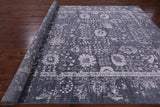 Grey Persian Hand Knotted Wool & Silk Rug - 9' 0" X 12' 0" - Golden Nile