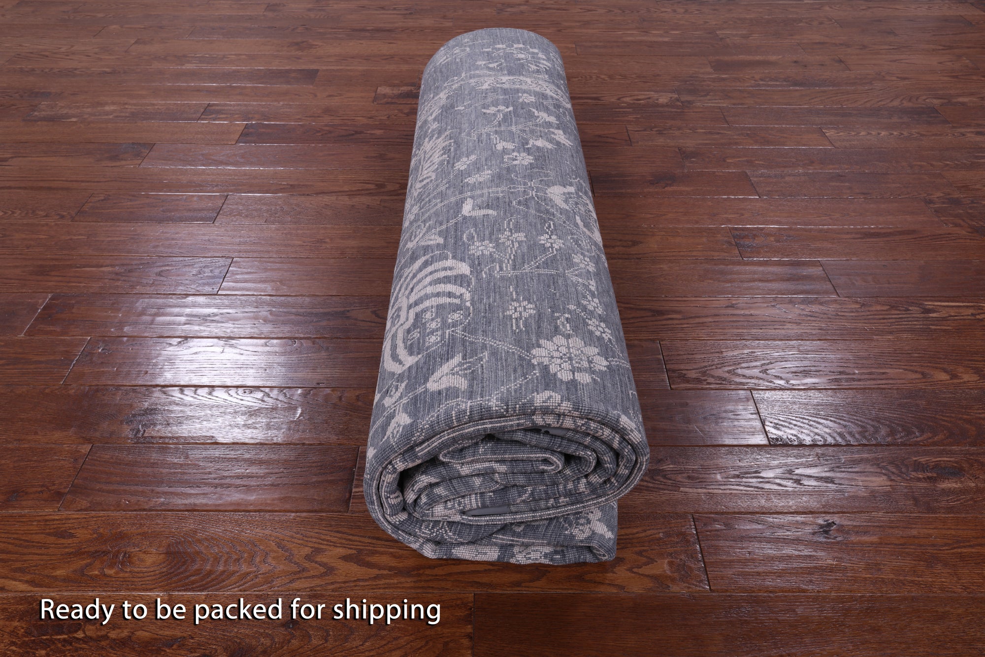 Grey Persian Hand Knotted Wool & Silk Rug - 9' 0" X 12' 0" - Golden Nile