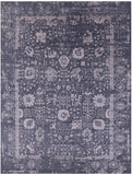 Grey Persian Hand Knotted Wool & Silk Rug - 9' 0" X 12' 0" - Golden Nile