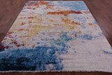Abstract Contemporary Hand Knotted Wool Rug - 8' 0" X 9' 8" - Golden Nile