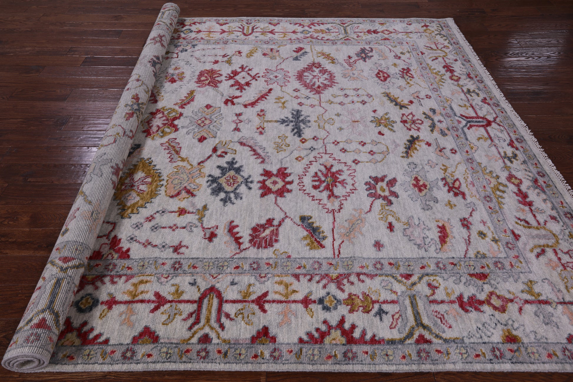Turkish Oushak Handmade Wool Rug - 8' 4" X 10' 1" - Golden Nile