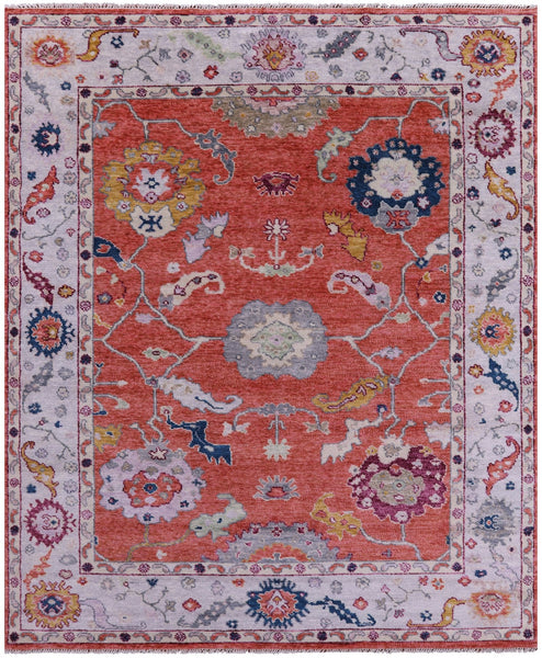 Turkish Oushak Hand Knotted Wool Rug - 8' 1" X 9' 10" - Golden Nile