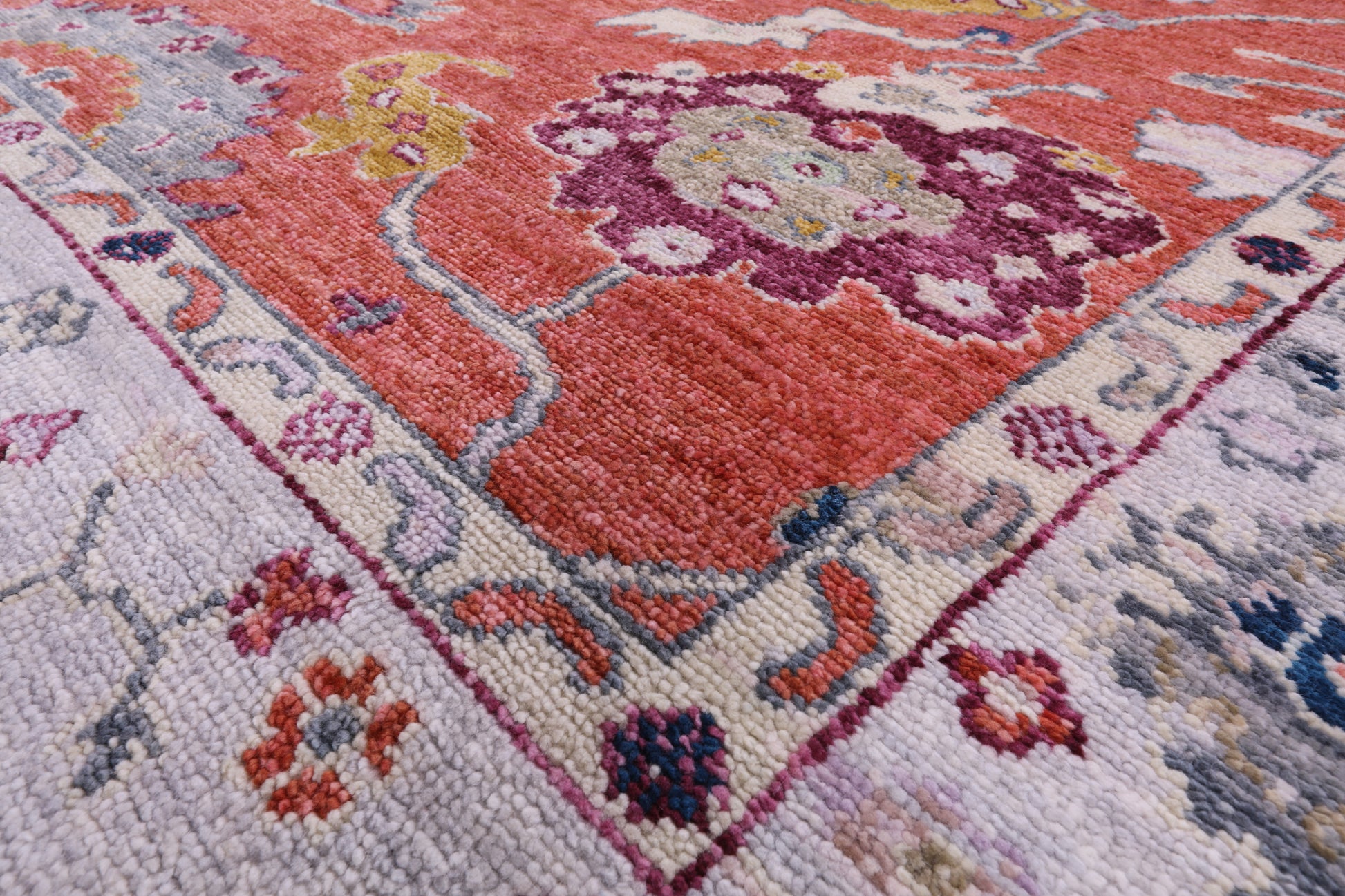 Turkish Oushak Hand Knotted Wool Rug - 8' 1" X 9' 10" - Golden Nile