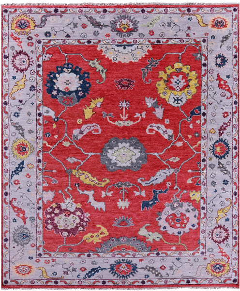 Turkish Oushak Hand Knotted Wool Rug - 8' 6" X 10' 2" - Golden Nile