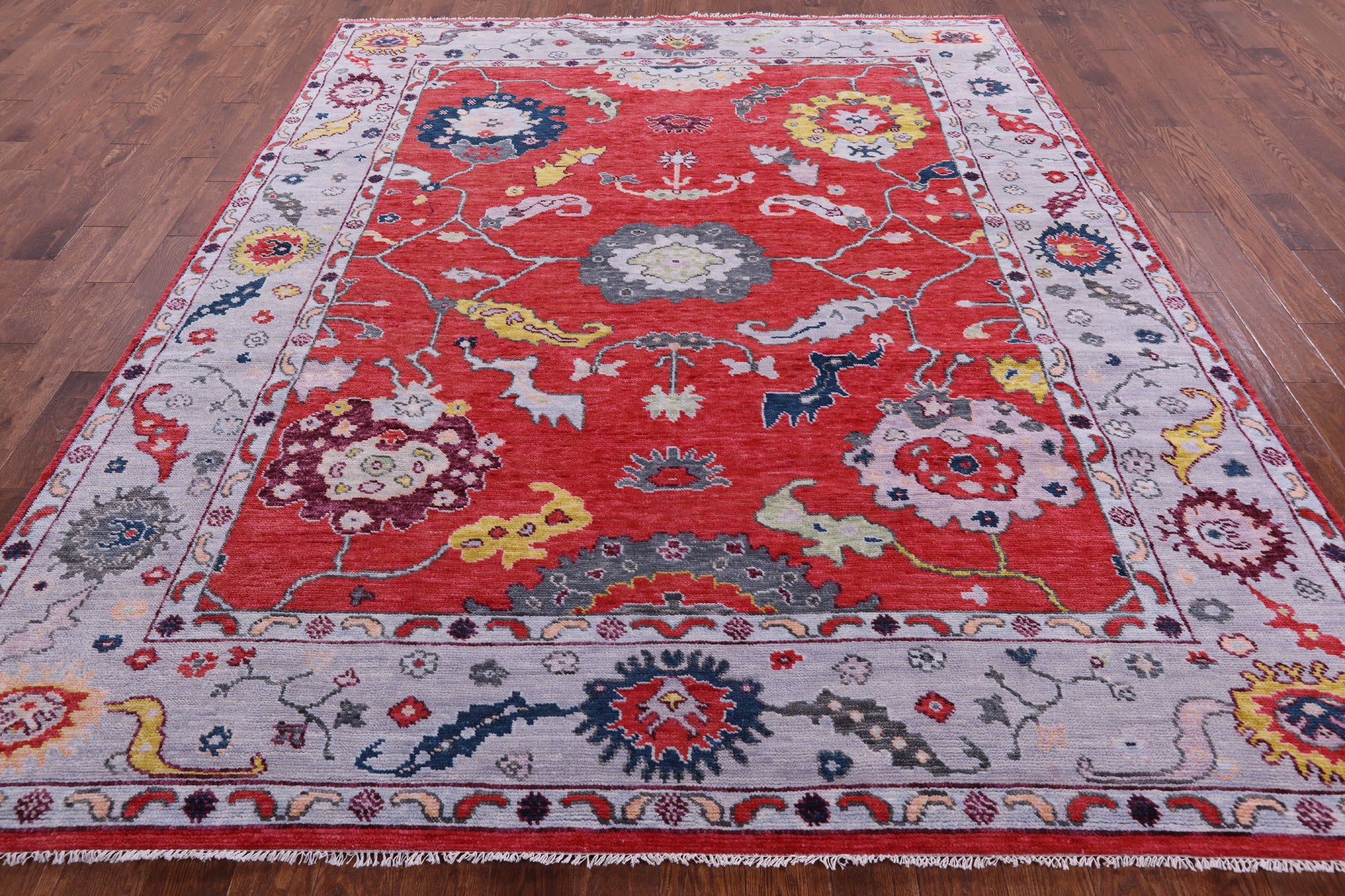 Turkish Oushak Hand Knotted Wool Rug - 8' 6" X 10' 2" - Golden Nile