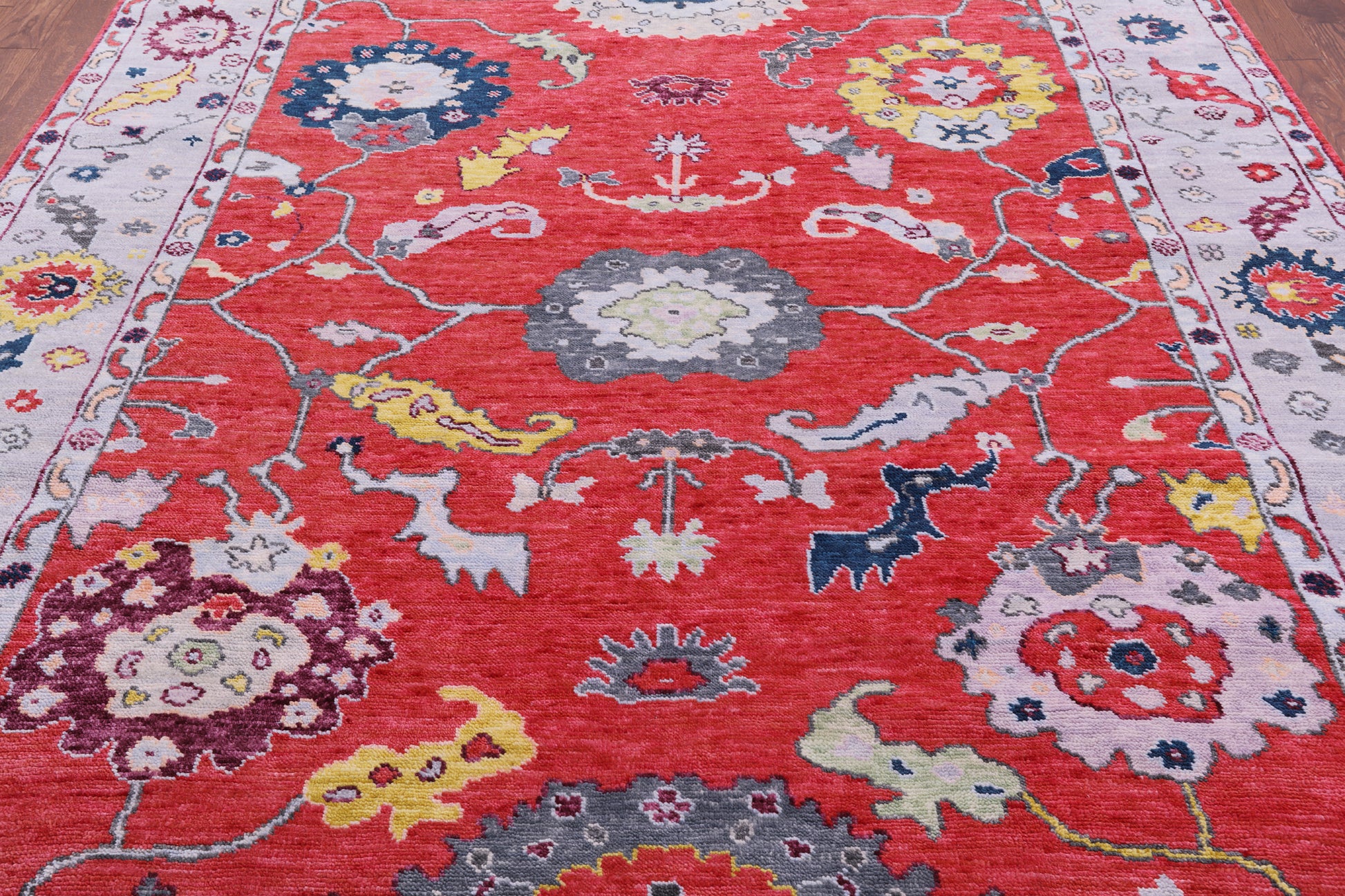 Turkish Oushak Hand Knotted Wool Rug - 8' 6" X 10' 2" - Golden Nile