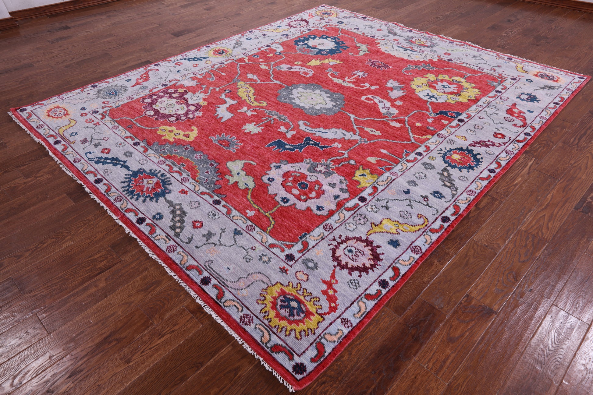 Turkish Oushak Hand Knotted Wool Rug - 8' 6" X 10' 2" - Golden Nile