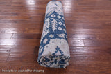 Blue Turkish Oushak Handmade Wool Rug - 8' 2" X 10' 0" - Golden Nile