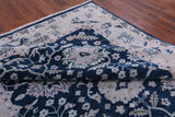 Blue Turkish Oushak Handmade Wool Rug - 8' 2" X 10' 0" - Golden Nile