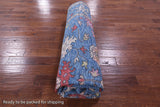 Blue Turkish Oushak Handmade Wool Rug - 9' 1" X 12' 2" - Golden Nile