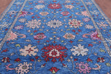 Blue Turkish Oushak Handmade Wool Rug - 9' 1" X 12' 2" - Golden Nile