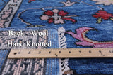 Blue Turkish Oushak Handmade Wool Rug - 9' 1" X 12' 2" - Golden Nile