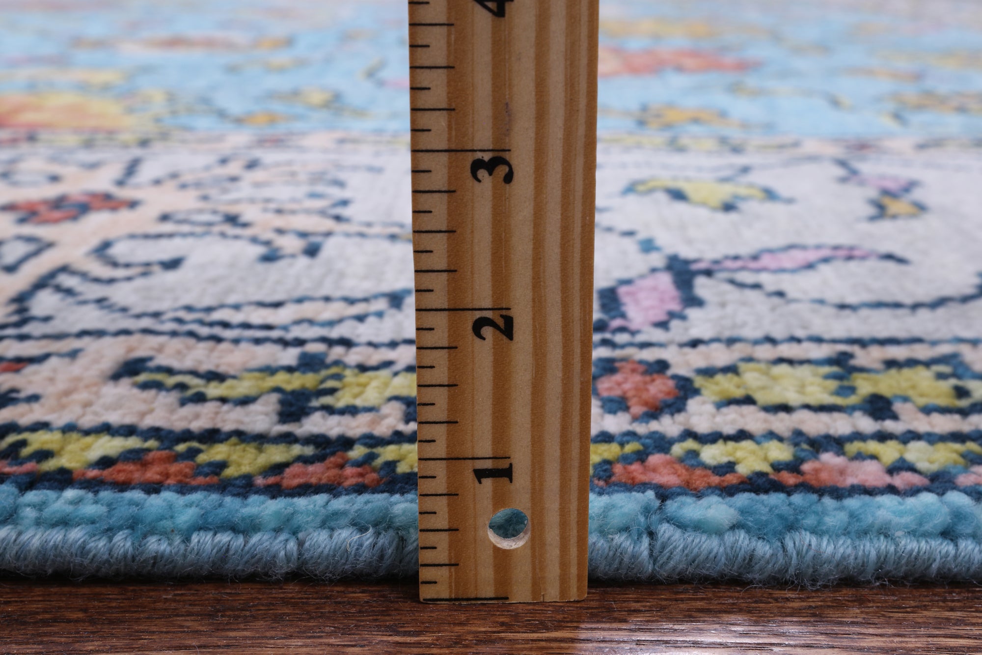 Blue Turkish Oushak Hand Knotted Wool Rug - 8' 10" X 12' 5" - Golden Nile