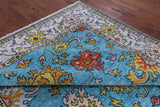 Blue Turkish Oushak Hand Knotted Wool Rug - 8' 10" X 12' 5" - Golden Nile