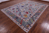 Grey Turkish Oushak Handmade Wool Rug - 9' 2" X 12' 0" - Golden Nile