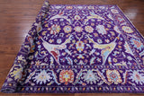 Purple Turkish Oushak Handmade Wool Rug - 9' 2" X 12' 0" - Golden Nile