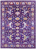 Purple Turkish Oushak Handmade Wool Rug - 9' 2" X 12' 0" - Golden Nile