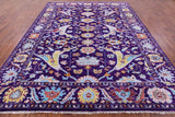 Purple Turkish Oushak Handmade Wool Rug - 9' 2" X 12' 0" - Golden Nile