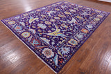 Purple Turkish Oushak Handmade Wool Rug - 9' 2" X 12' 0" - Golden Nile