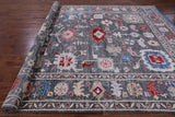 Grey Turkish Oushak Hand Knotted Wool Rug - 9' 1" X 12' 5" - Golden Nile