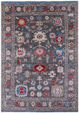 Grey Turkish Oushak Hand Knotted Wool Rug - 9' 1" X 12' 5" - Golden Nile