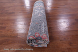 Grey Turkish Oushak Hand Knotted Wool Rug - 9' 0" X 12' 2" - Golden Nile