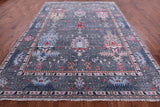 Grey Turkish Oushak Hand Knotted Wool Rug - 9' 0" X 12' 2" - Golden Nile
