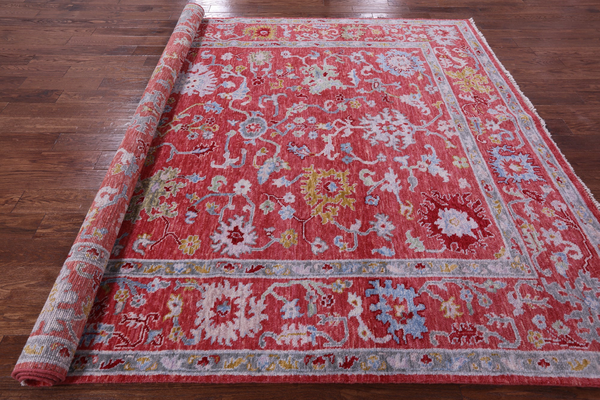 Turkish Oushak Handmade Wool Rug - 8' 1" X 9' 8" - Golden Nile