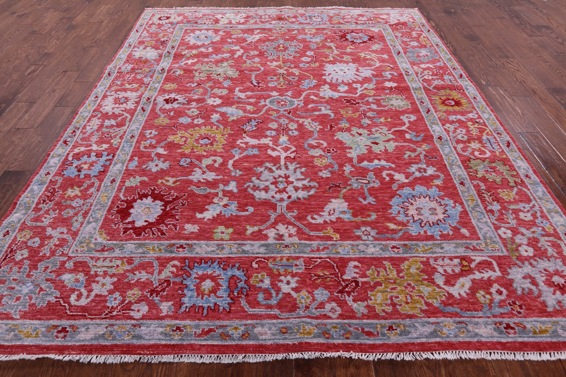 Turkish Oushak Handmade Wool Rug - 8' 1" X 9' 8" - Golden Nile
