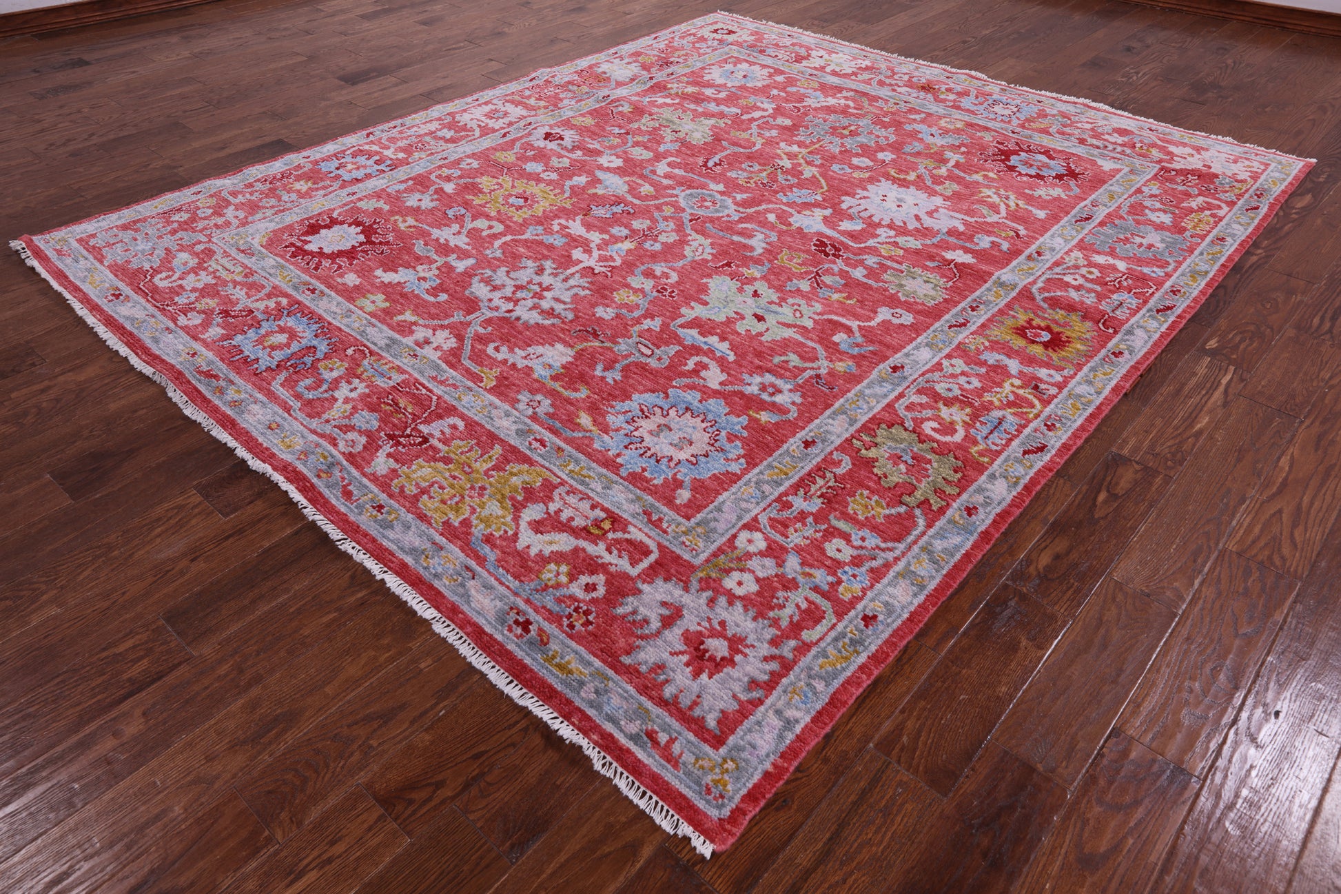 Turkish Oushak Handmade Wool Rug - 8' 1" X 9' 8" - Golden Nile