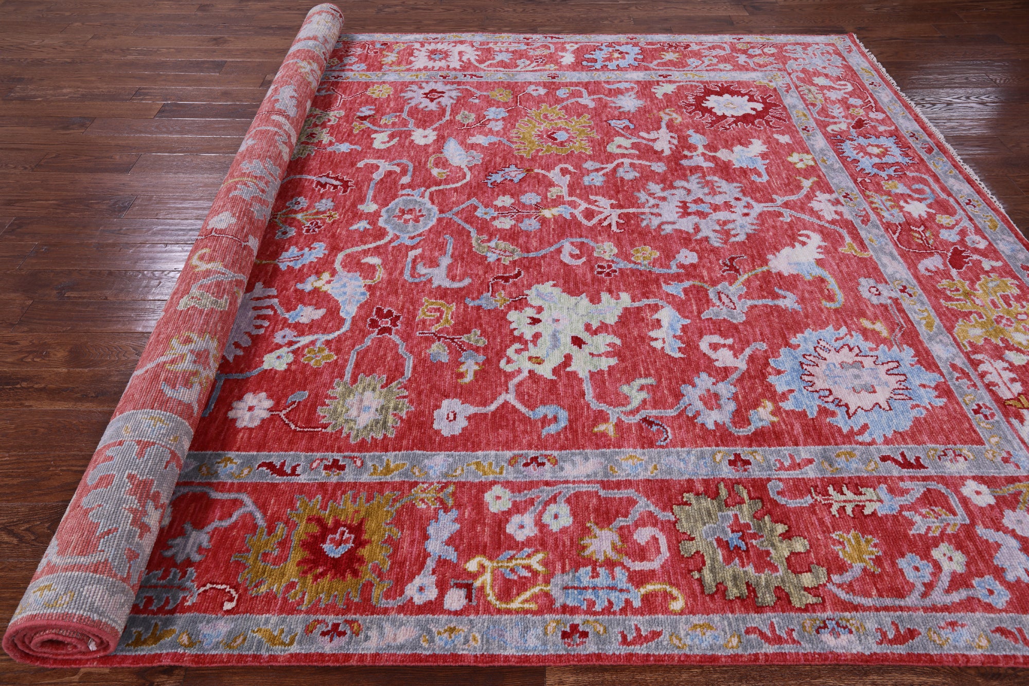 Turkish Oushak Handmade Wool Rug - 9' 1" X 12' 0" - Golden Nile